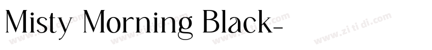 Misty Morning Black字体转换